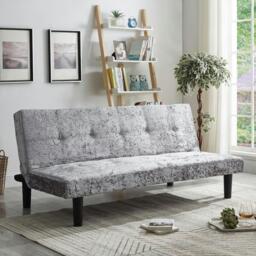Comfy Living Single Crushed Velvet Sofa Bed Only