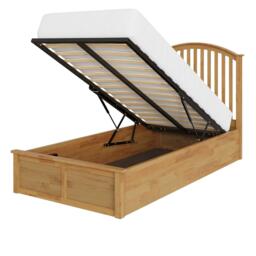 GFW GFW Madrid Wooden Ottoman Storage Bed 90cm - thumbnail 4