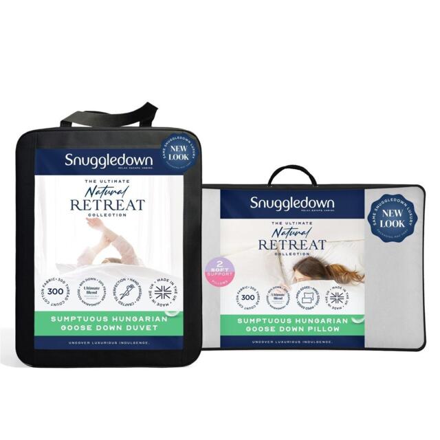 Snuggledown Hungarian Goose Down 4.5 Tog Duvet + 2 Pillows - image 1