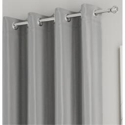 Enhanced Living Supersoft Grey Thermal Blockout Eyelet Curtains - thumbnail 2