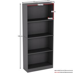 Lassic Vida Designs Cambridge 4 Tier Large Bookcase - thumbnail 2