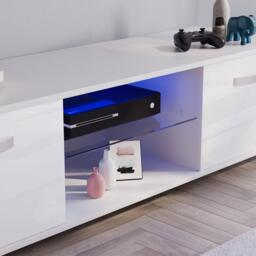 Lassic Vida Designs Cosmo 2 Door Multi LED TV Unit 140cm - thumbnail 4