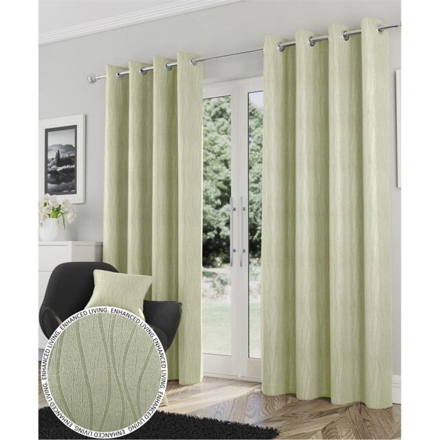 Enhanced Living Goodwood Silver Thermal Blockout Eyelet Curtains - image 1