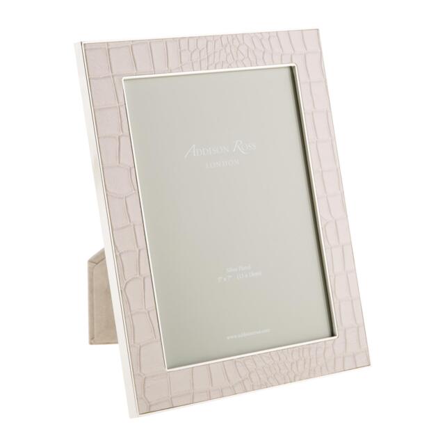 Addison Ross AddisonRoss Cream Faux Croc Photo Frame - image 1