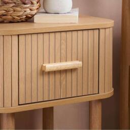 Birlea Axel 1 Drawer Fluted Bedside - thumbnail 2