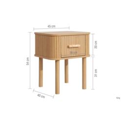 Birlea Axel 1 Drawer Fluted Bedside - thumbnail 8