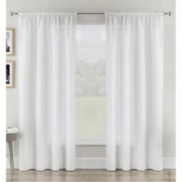 Enhanced Living Rhodes Linen-Look Sheer Voile Panels - Pair