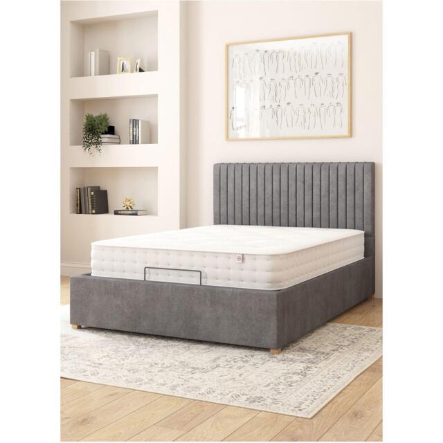 Aspire Grant Adjustable Bed & Mattress Plush Velvet Fabr - image 1