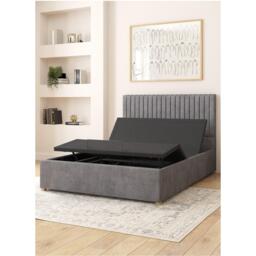 Aspire Grant Adjustable Bed & Mattress Plush Velvet Fabr - thumbnail 3