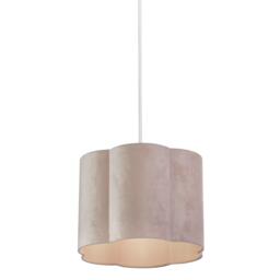 Lighting Collection Scallop Velvet Lampshade - thumbnail 2