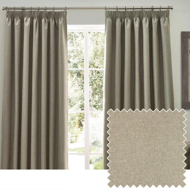 Furn Dawn Textured Blackout Pencil Pleat Curtains - image 1
