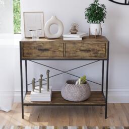 Lassic Vida Designs Brooklyn 2 Drawer Console Table - thumbnail 3