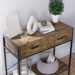 Lassic Vida Designs Brooklyn 2 Drawer Console Table - thumbnail 4
