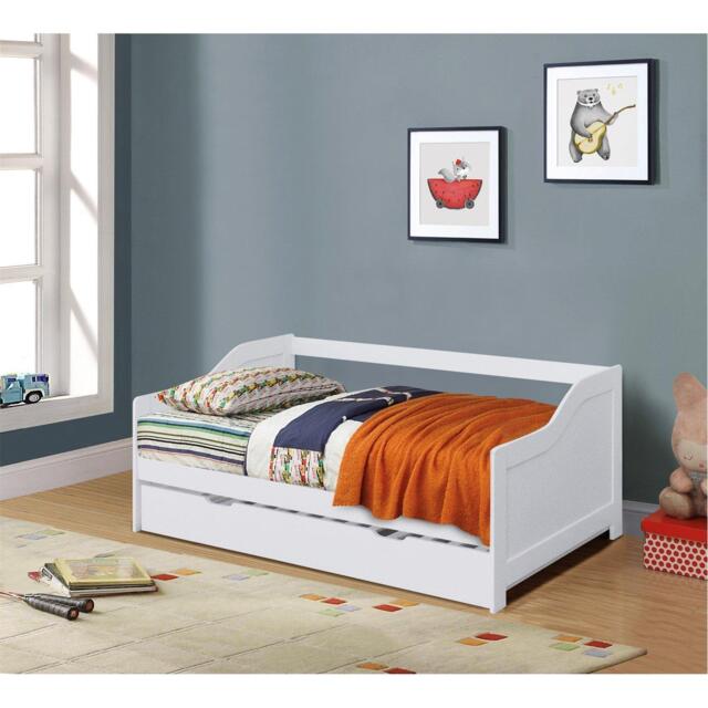 Comfy Living Wooden Trundle Bed with Mattress - image 1