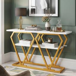 Urban Meuble Modern Console Table with Storage Shelf