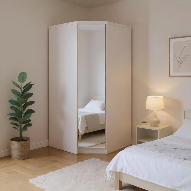 Jack Wills Corner Wardrobe with Mirror - image 1