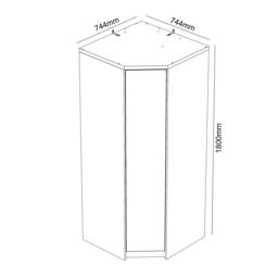 Jack Wills Corner Wardrobe with Mirror - thumbnail 4