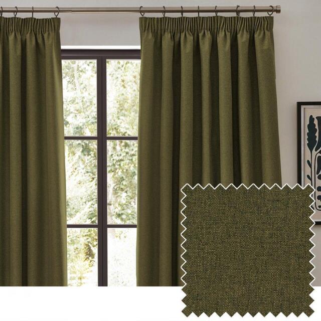 Furn Dawn Textured Blackout Pencil Pleat Curtains - image 1
