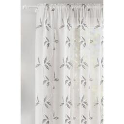 Enhanced Living Oasis Embroidered Leaf Design Voile Panels - Pair - thumbnail 2