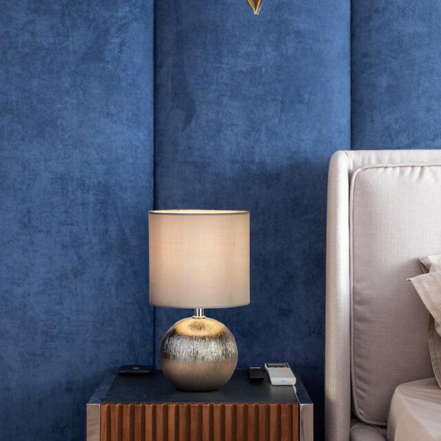 Lighting Collection Silver Ball Lamp - image 1