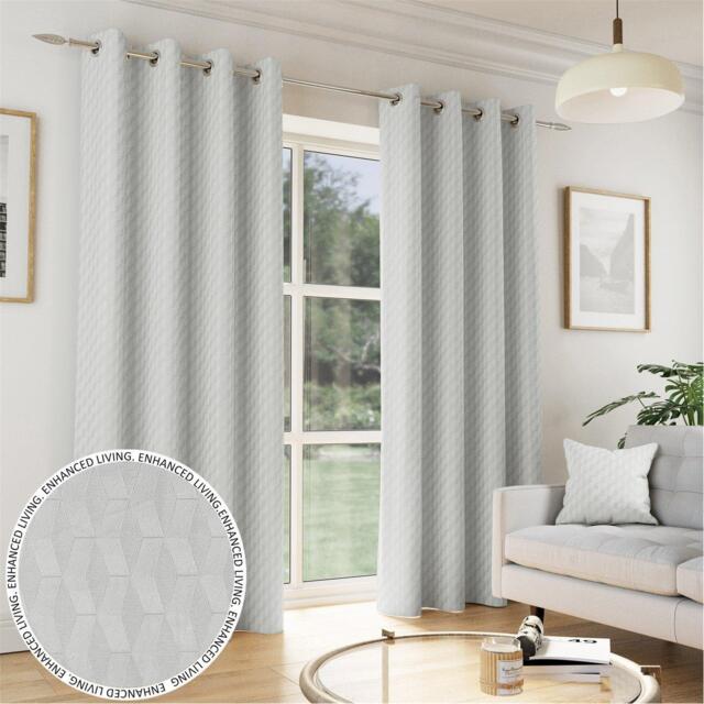 Enhanced Living Tokyo Room Darkening Velvet Eyelet Curtains - image 1