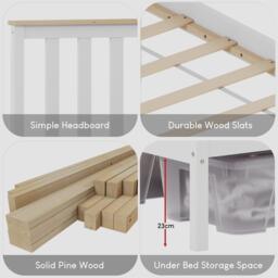 Lassic Vida Designs Milan Single Wooden Bed, High Foot - thumbnail 7