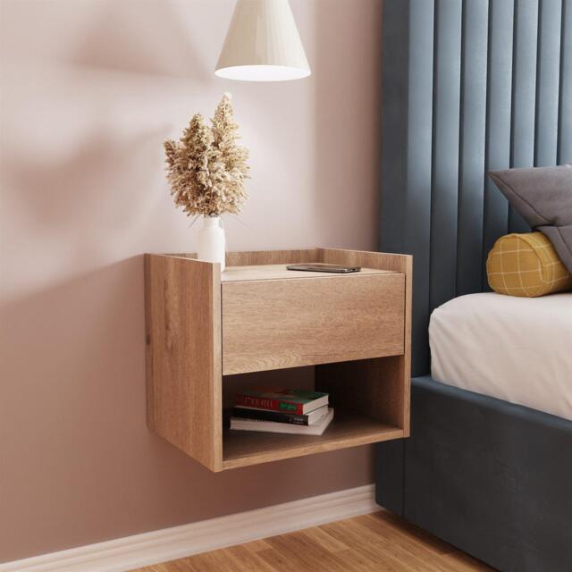 GFW Harmony Wall Mounted Pair of Bedside Tables - image 1