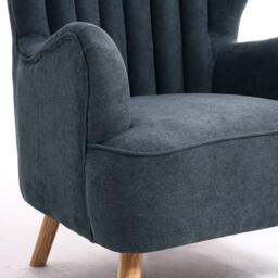 Kabinet UK Dark Grey Armchair and Footstool - thumbnail 9