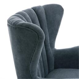 Kabinet UK Dark Grey Armchair and Footstool - thumbnail 8
