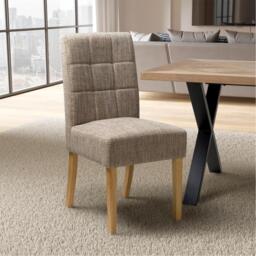 Shankar Set of 2 Moseley Tweed Oatmeal Dining Chairs - thumbnail 7