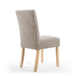Shankar Set of 2 Moseley Tweed Oatmeal Dining Chairs - thumbnail 2