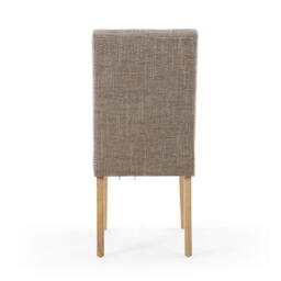 Shankar Set of 2 Moseley Tweed Oatmeal Dining Chairs - thumbnail 5