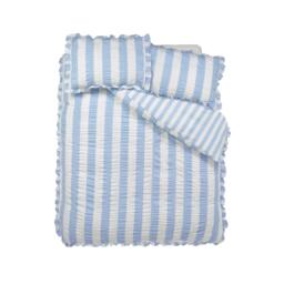 Catherine Lansfield Seersucker Frill Stripe Duvet Cover Set - thumbnail 4
