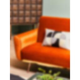 Interiors by Premier Hatton Burnt Orange Velvet Sofa Bed - thumbnail 2