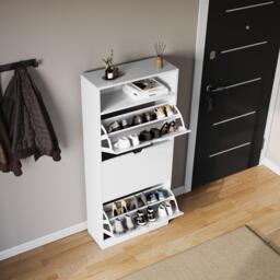 Lassic Vida Designs 3 Drawer Shoe Cabinet With Shelf - thumbnail 4