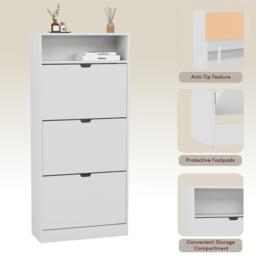 Lassic Vida Designs 3 Drawer Shoe Cabinet With Shelf - thumbnail 7
