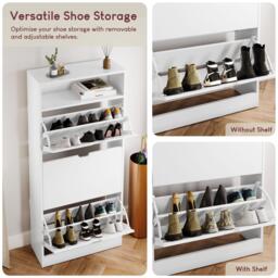 Lassic Vida Designs 3 Drawer Shoe Cabinet With Shelf - thumbnail 3
