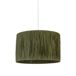 Lighting Collection Unisex Raffia Easy Fit Sage Lamp Shade - thumbnail 3