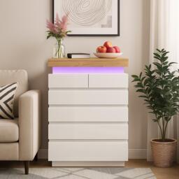 Urban Meuble White Sideboard Modern Design Storage - thumbnail 1