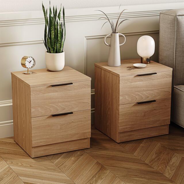 Lassic Trega 2 Drawer Bedside Chest Set Of 2 - image 1