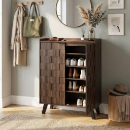 Urban Meuble Vintage Geometric Textured Shoe Cabinet - thumbnail 3