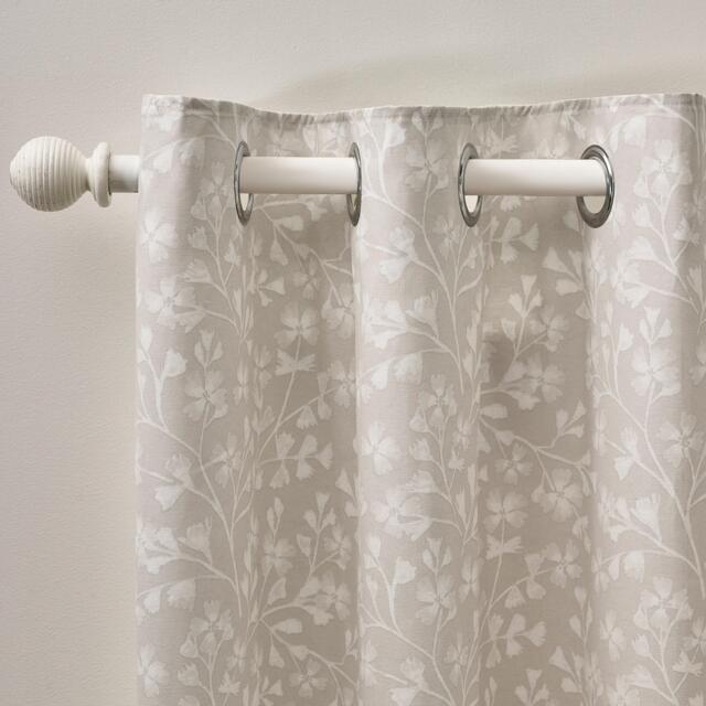 Catherine Lansfield Brooke Floral Lined Eyelet Curtains - image 1