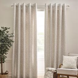 Catherine Lansfield Brooke Floral Lined Eyelet Curtains - thumbnail 2
