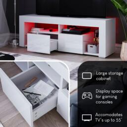 Lassic Vida Designs Luna 2 Drawer LED TV Unit - thumbnail 4