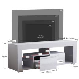Lassic Vida Designs Luna 2 Drawer LED TV Unit - thumbnail 2
