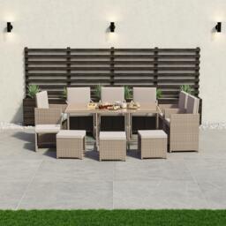 Lassic Garden Vida Cuba 10 Seater Rattan Set + Cover - thumbnail 8