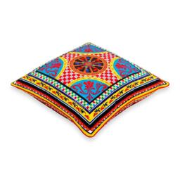 Dolce and Gabbana Casa DolceandGabbanaCasa Carretto Velvet Cushion - 75x75cm - Floral - thumbnail 2