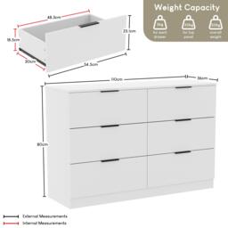 Lassic Trega 6 Drawer Chest of Drawers - thumbnail 2