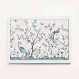 Laura Ashley Tregaron Garden Print in a White Frame - thumbnail 1