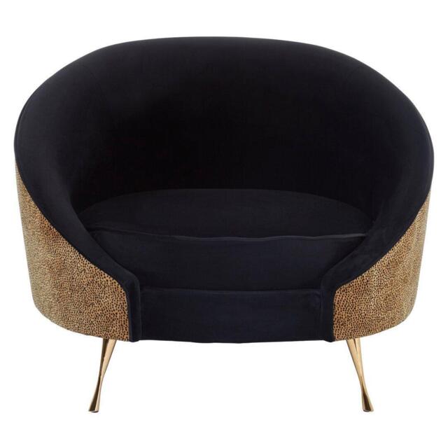 Fifty Five South Manhattan Leopard Print Armchair - image 1